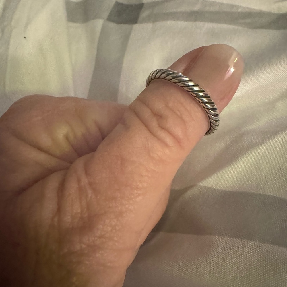 David Yurman. Size 10. Worn very little. Like new.  Stack rings